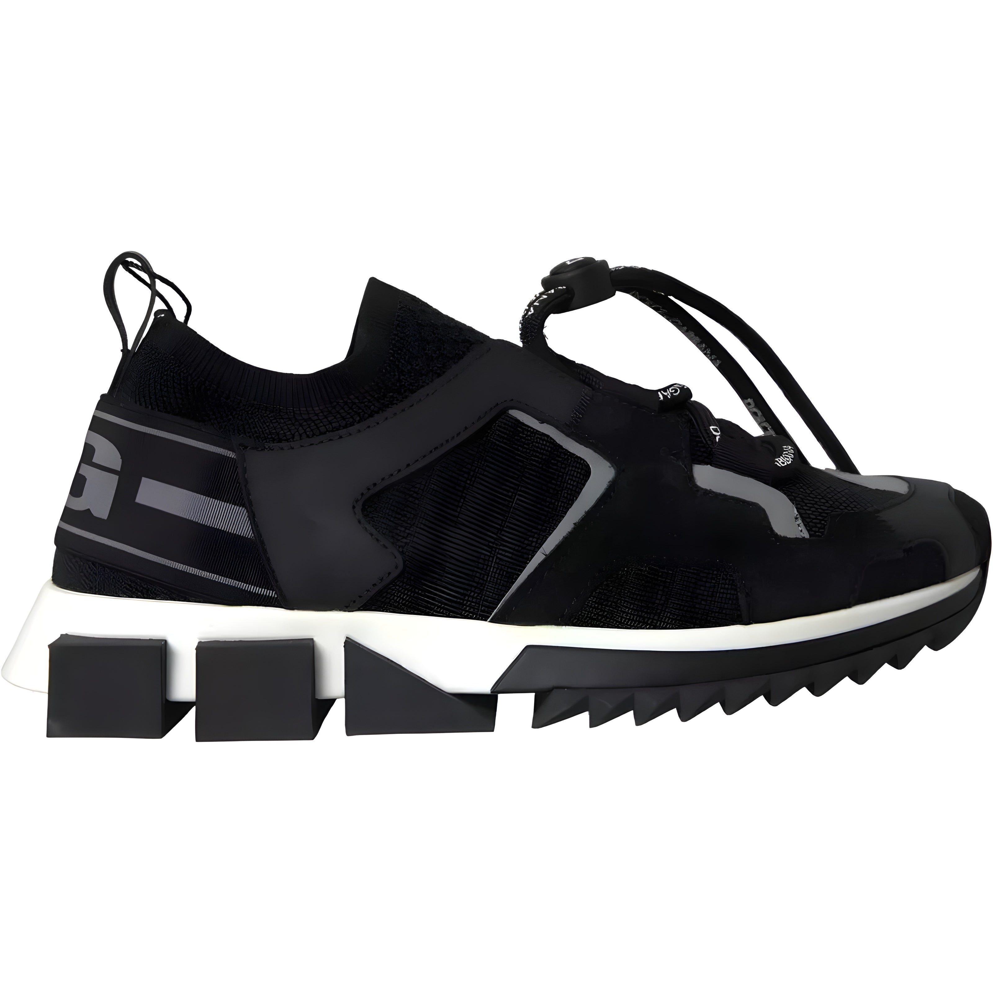 Dolce & Gabbana Black White Logo Sorrento Sneakers
