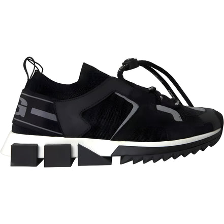Dolce & Gabbana Black White Logo Sorrento Sneakers