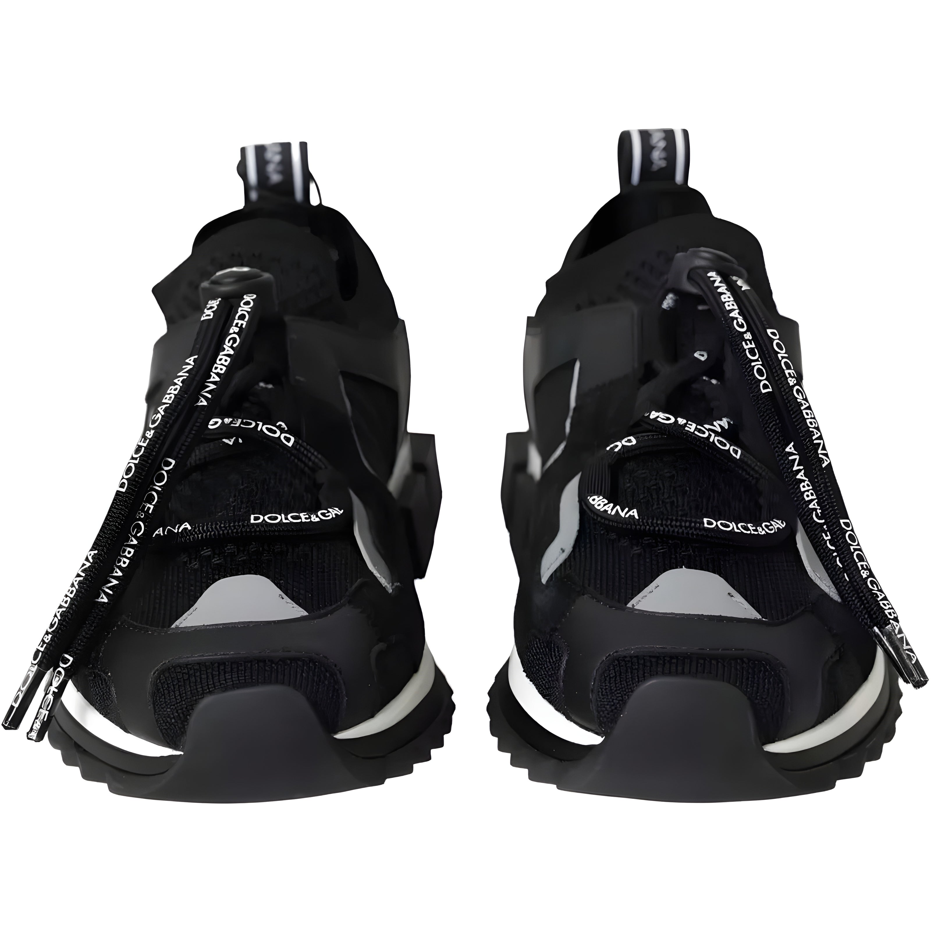 Dolce & Gabbana Black White Logo Sorrento Sneakers