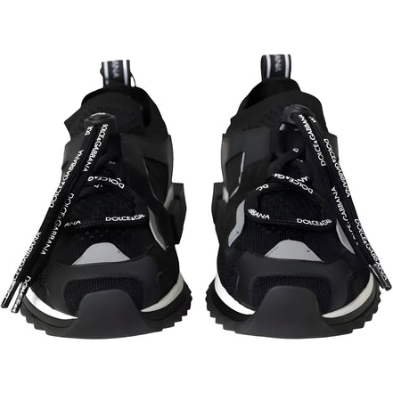 Dolce & Gabbana Black White Logo Sorrento Sneakers