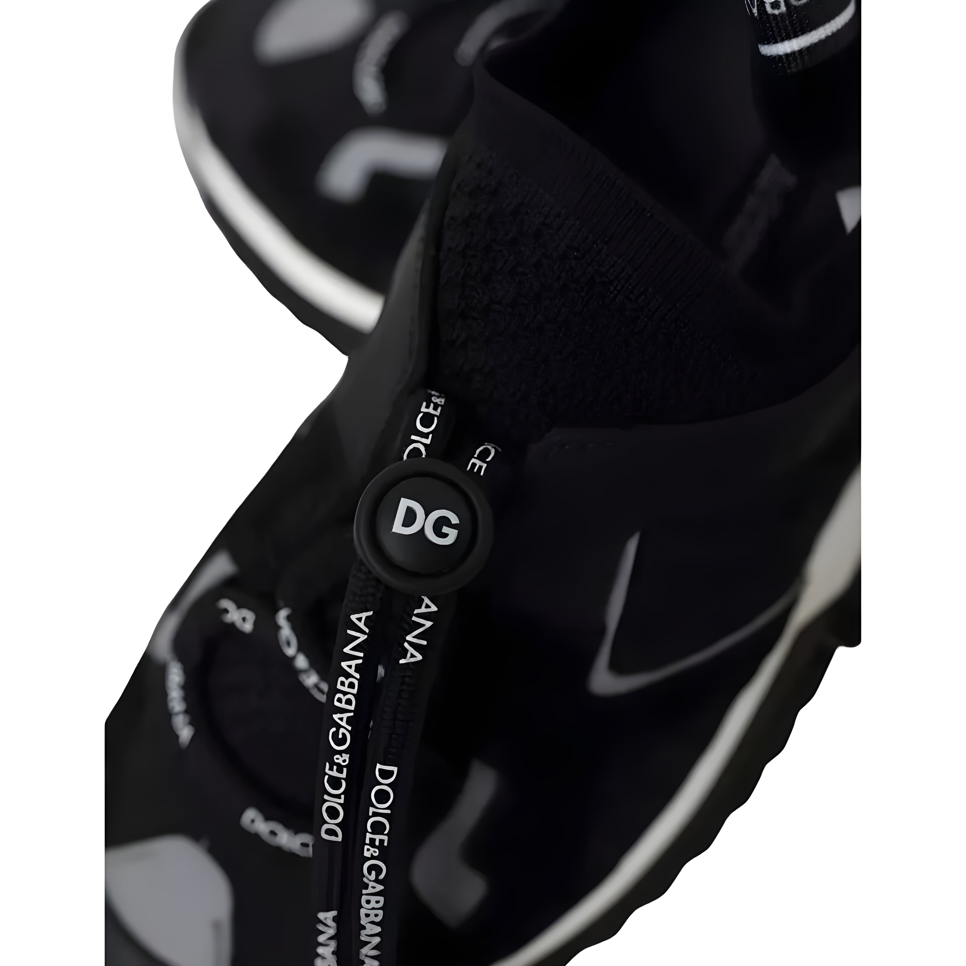 Dolce & Gabbana Black White Logo Sorrento Sneakers