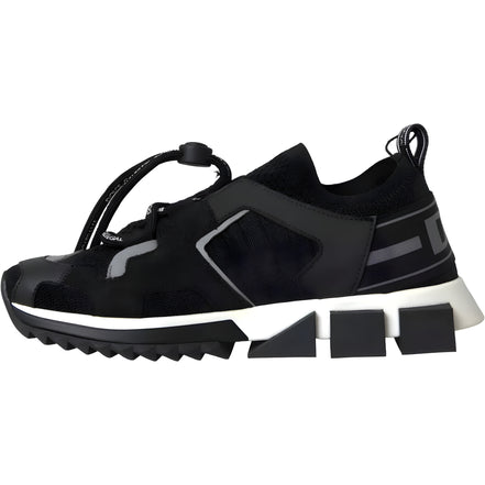 Dolce & Gabbana Black White Logo Sorrento Sneakers