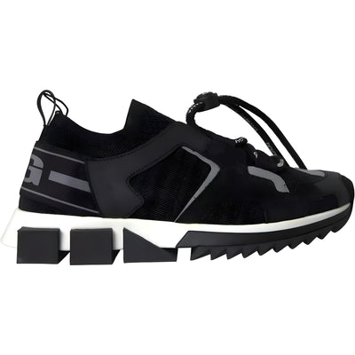 Sneakers Dolce & Gabbana Sorrento albi cu negru cu logo