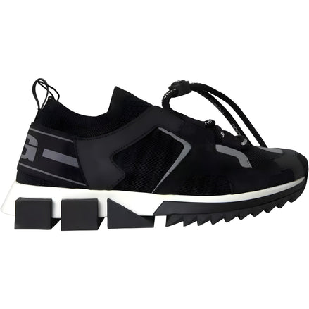Sneakers Dolce & Gabbana Sorrento albi cu negru cu logo