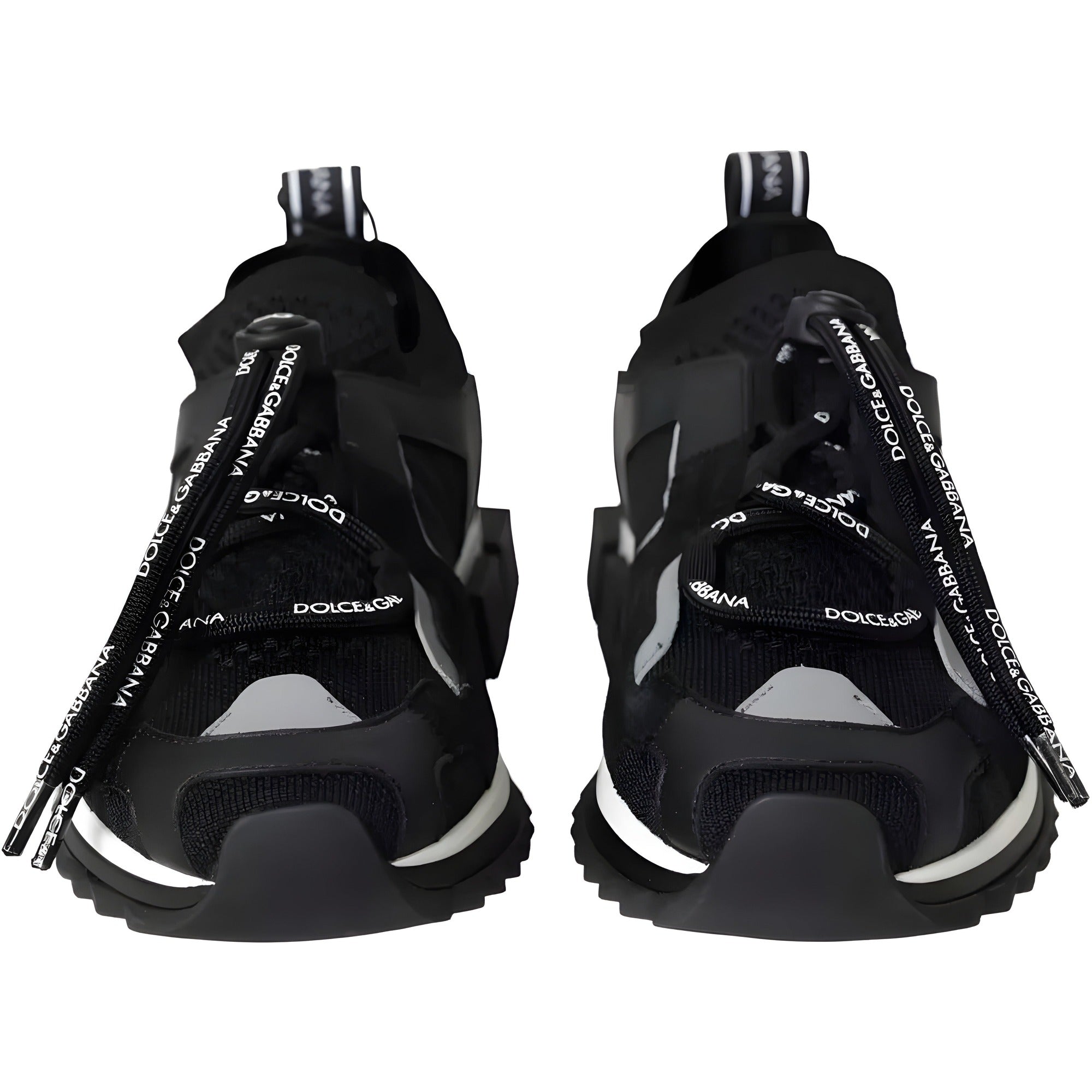 Dolce & Gabbana Black White Logo Sorrento Sneakers