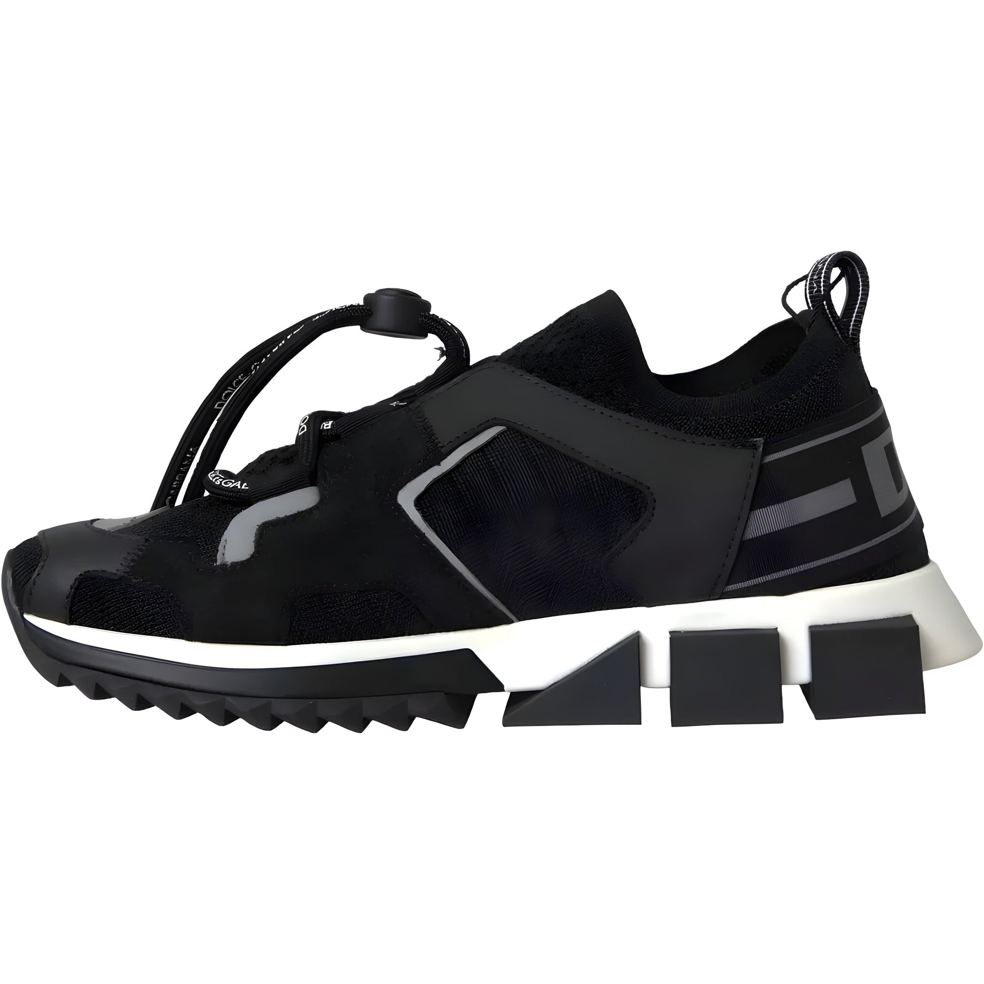 Dolce & Gabbana Black White Logo Sorrento Sneakers