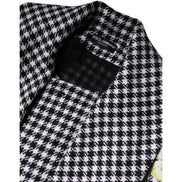 Dolce & Gabbana Black White Monochrome Patterned Floral Cape Jacket