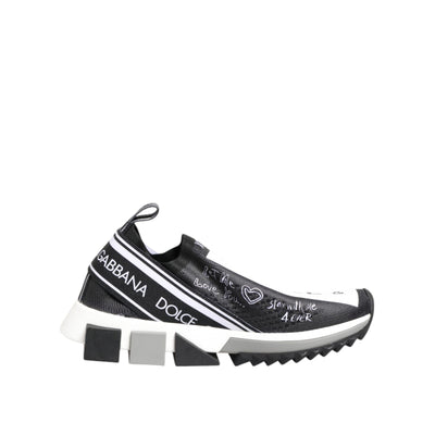Dolce & Gabbana Black White Sorrento Low Top Sneakers