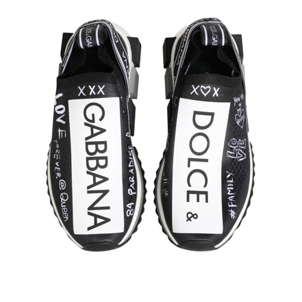 Sneakers low top Dolce & Gabbana Sorrento alb-negru