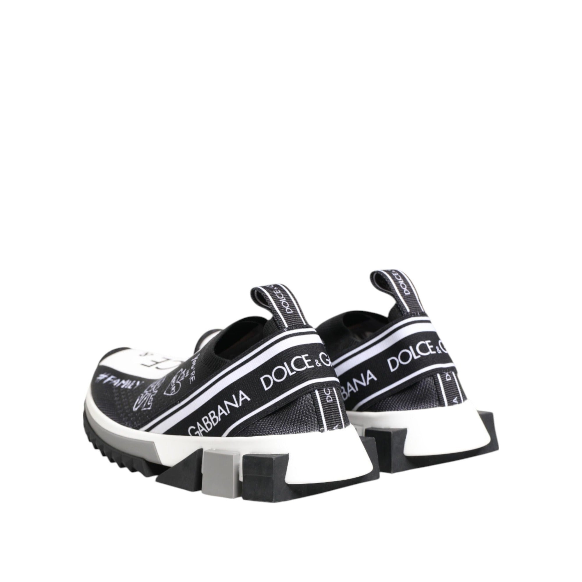 Sneakers low top Dolce & Gabbana Sorrento alb-negru