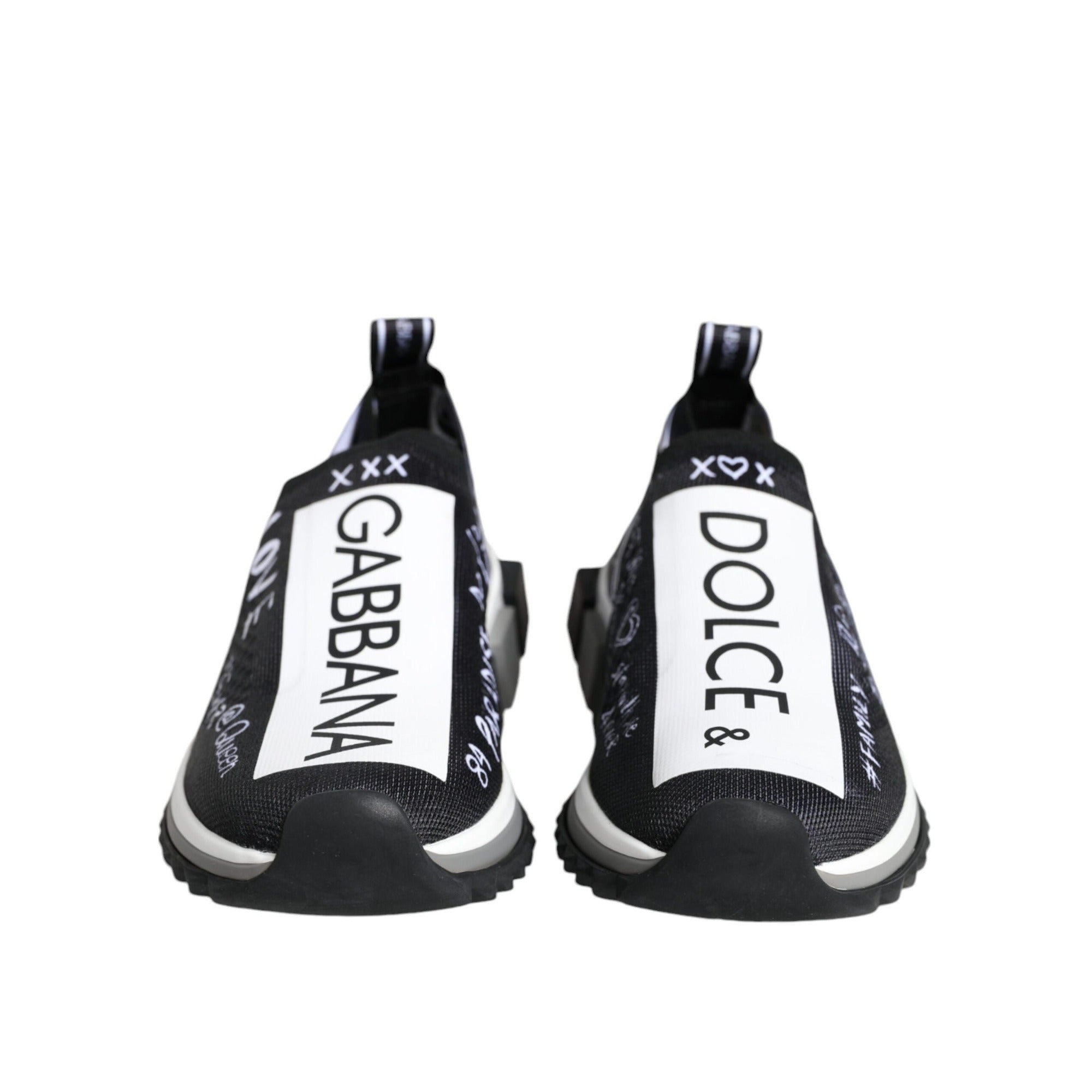 Sneakers low top Dolce & Gabbana Sorrento alb-negru