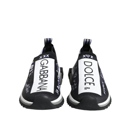 Sneakers low top Dolce & Gabbana Sorrento alb-negru