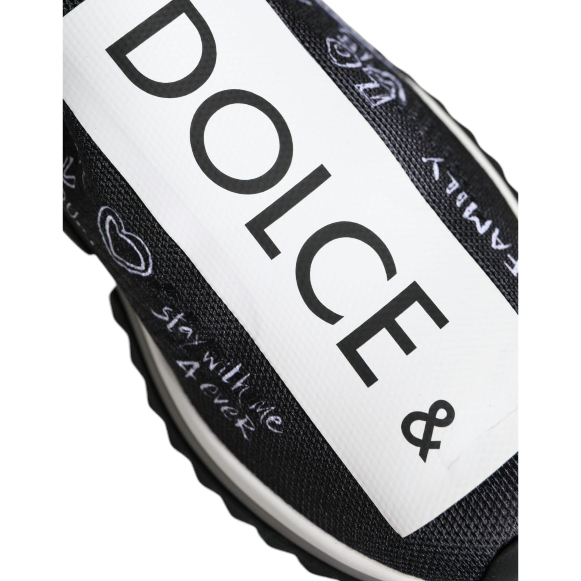 Sneakers low top Dolce & Gabbana Sorrento alb-negru
