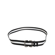 Curea Dolce & Gabbana cu cataramă metalică, dungi alb-negru