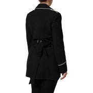 Dolce & Gabbana Sacou Negru din Lână la Două Rânduri cu Două Piepți