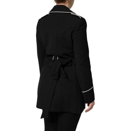 Dolce & Gabbana Sacou Negru din Lână la Două Rânduri cu Două Piepți