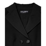 Dolce & Gabbana Palton/Jachetă Negru Lână Cu Două Rânduri De Nasturi