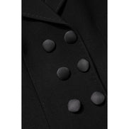 Dolce & Gabbana Palton/Jachetă Negru Lână Cu Două Rânduri De Nasturi