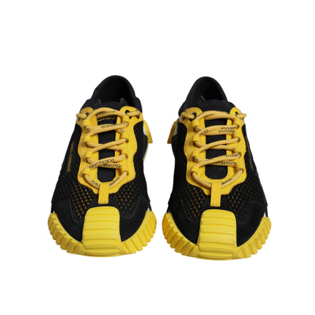 Sneakers low top Dolce & Gabbana NS1 negri cu galben