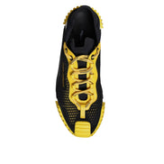 Sneakers low top Dolce & Gabbana NS1 negri cu galben