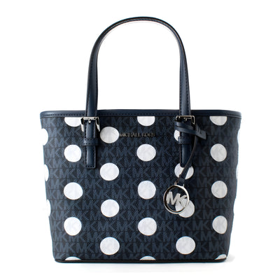 Michael Kors Blue Canvas Tote Bag