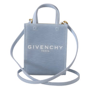 Givenchy Blue Coated Canvas Vertical Cloud Mini Shoulder Bag