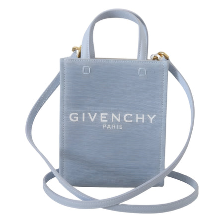 Givenchy Blue Coated Canvas Vertical Cloud Mini Shoulder Bag