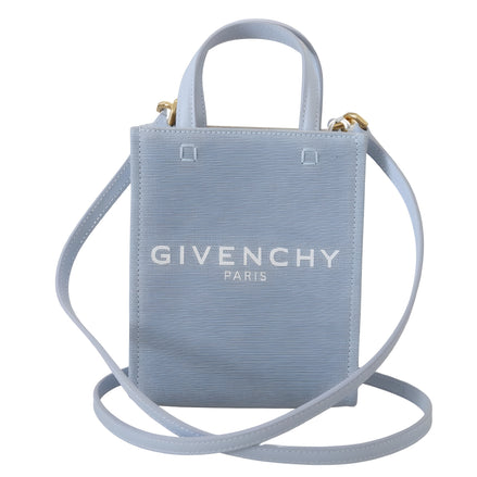 Givenchy Blue Coated Canvas Vertical Cloud Mini Shoulder Bag