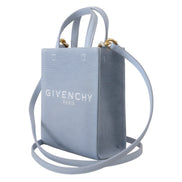 Givenchy Blue Coated Canvas Vertical Cloud Mini Shoulder Bag