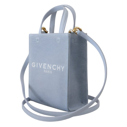 Givenchy Blue Coated Canvas Vertical Cloud Mini Shoulder Bag