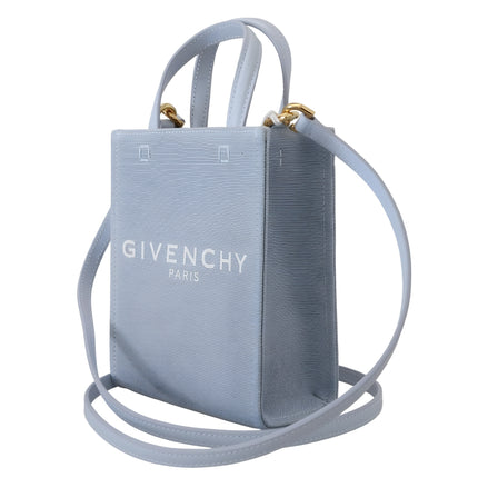Givenchy Blue Coated Canvas Vertical Cloud Mini Shoulder Bag