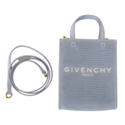 Givenchy Blue Coated Canvas Vertical Cloud Mini Shoulder Bag