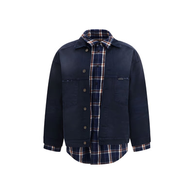 Jachetă Balenciaga albastru bumbac denim