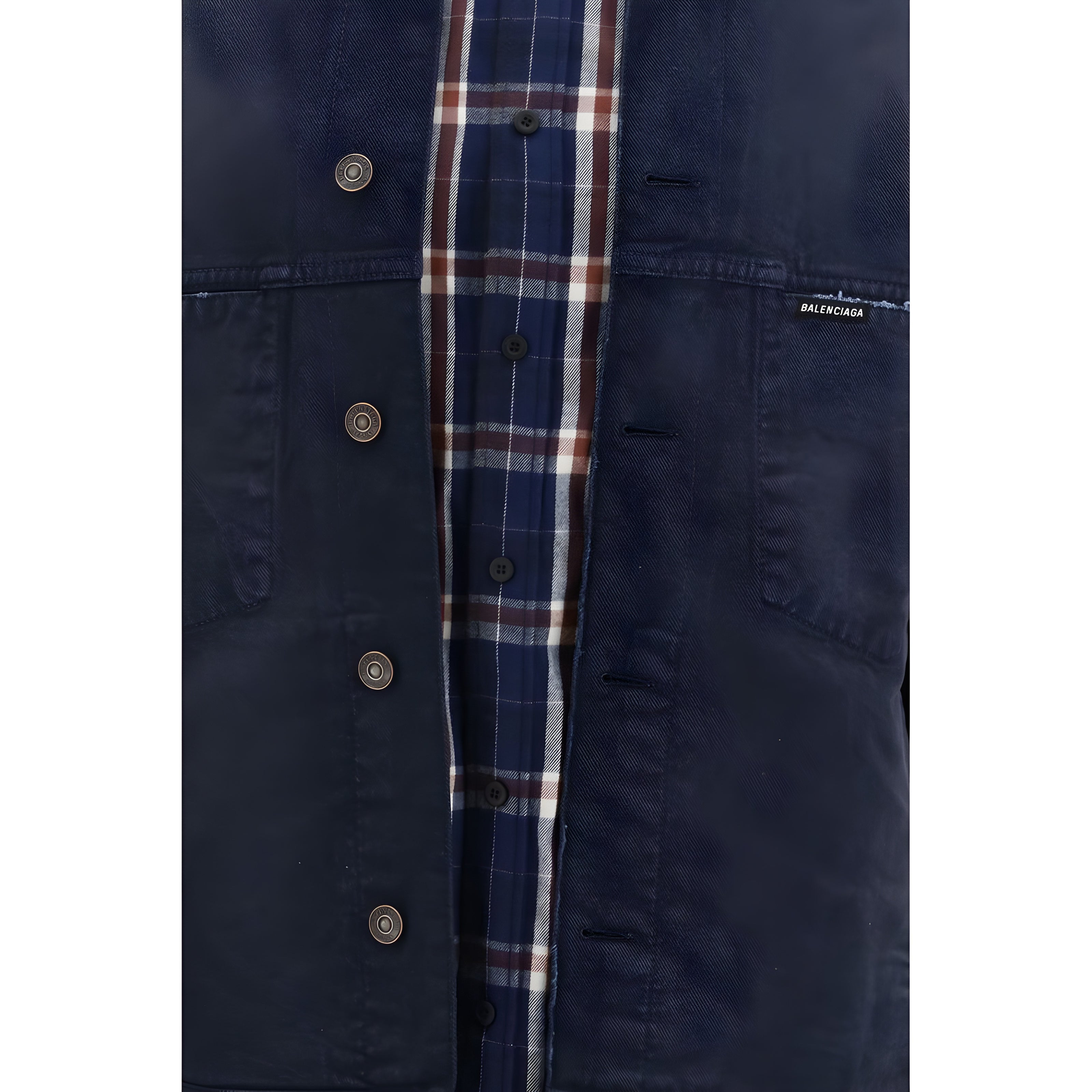 Balenciaga Blue Cotton Denim Jacket