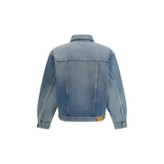 Geacă din denim albastru din bumbac Saint Laurent