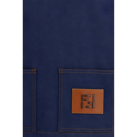 Fendi Blue Cotton Denim Jacket