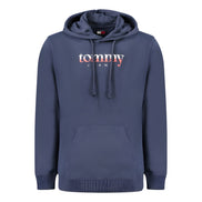 Hanorac din bumbac Tommy Hilfiger cu glugă, albastru