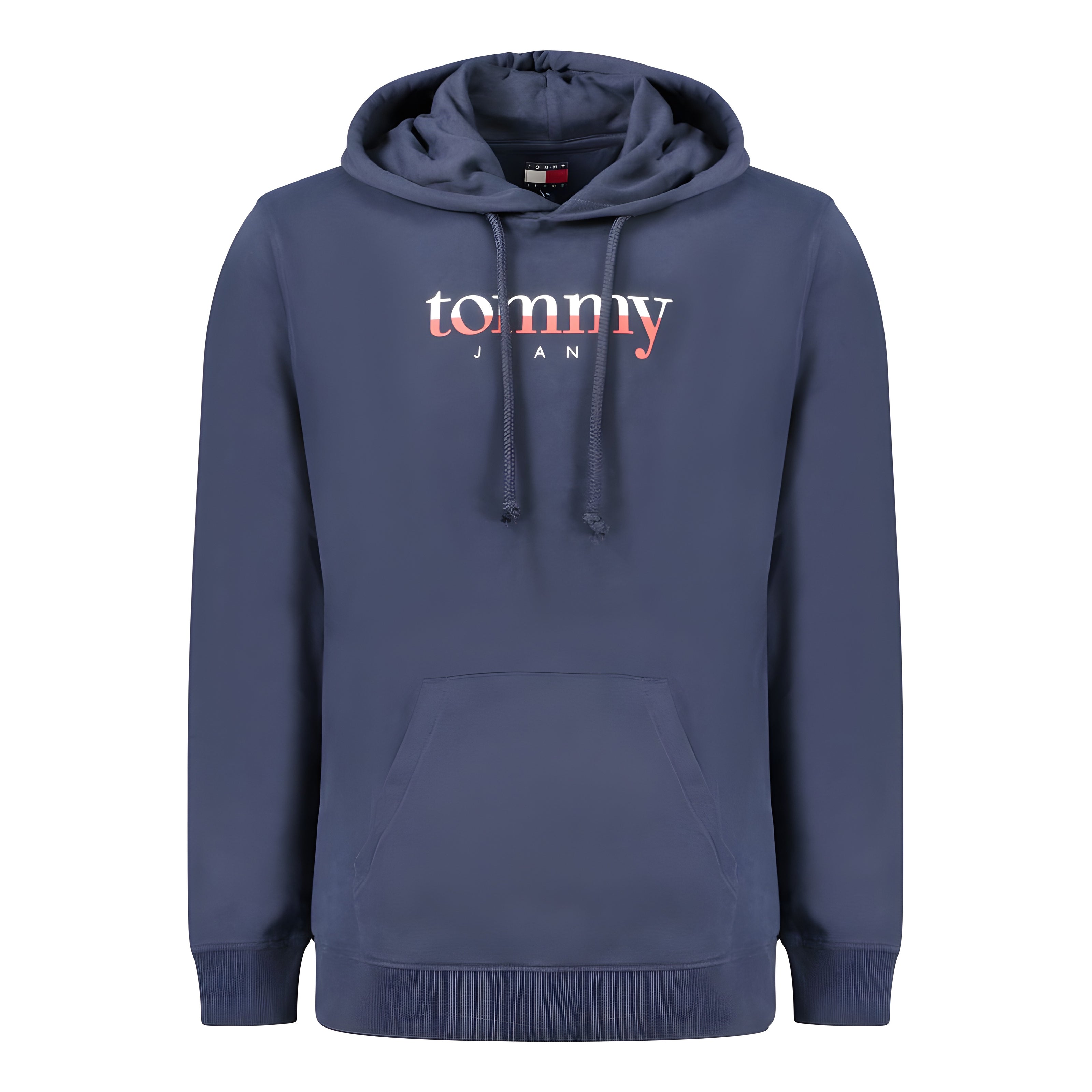 Hanorac din bumbac Tommy Hilfiger cu glugă, albastru