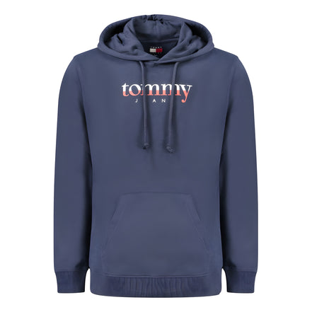 Hanorac din bumbac Tommy Hilfiger cu glugă, albastru