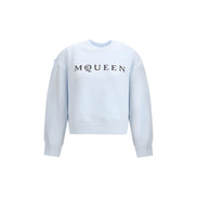 Hanorac din bumbac albastru Alexander McQueen