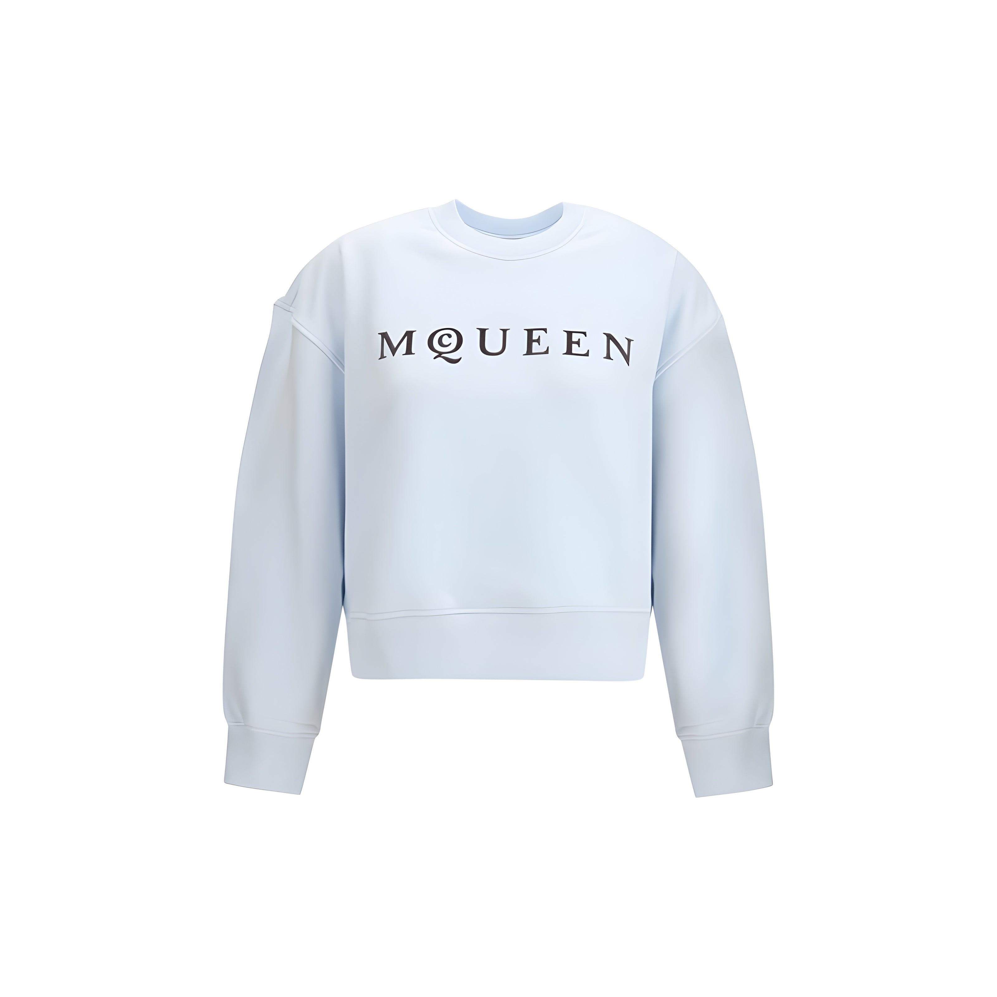Hanorac din bumbac albastru Alexander McQueen