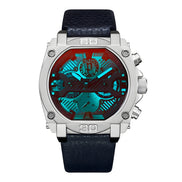 Ceas de mână Police din piele albastră