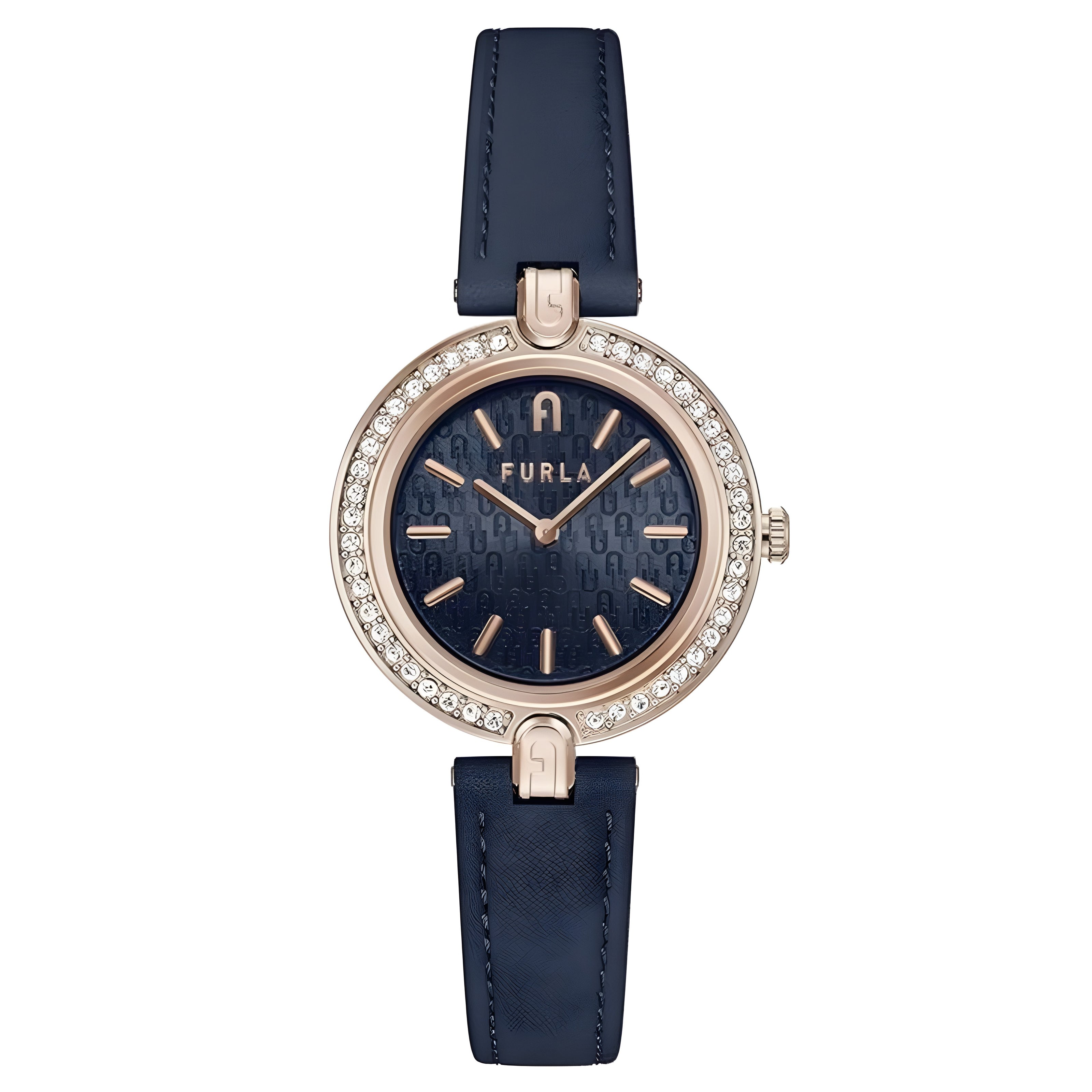 Furla Blue Leather Dress Watch