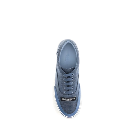 Adidași Dolce & Gabbana Blue Linen Low Top