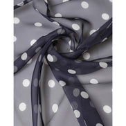 Dolce & Gabbana Blue Polka Dot Silk Square Foulard 91.5cm x 89.5cm Scarf