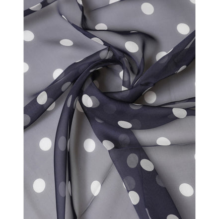 Dolce & Gabbana Blue Polka Dot Silk Square Foulard 91.5cm x 89.5cm Scarf