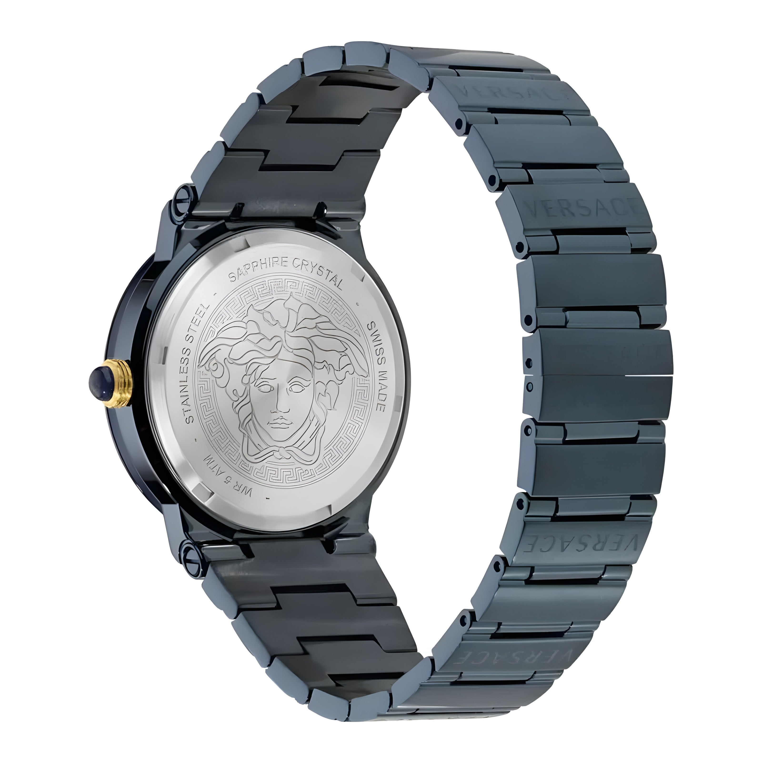 Ceas elegant Versace Blue din oțel inoxidabil