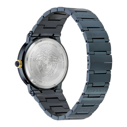 Ceas elegant Versace Blue din oțel inoxidabil
