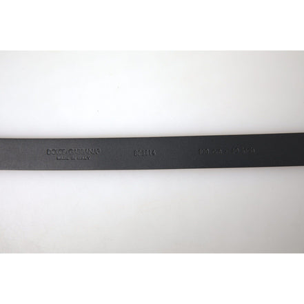 Dolce & Gabbana Bordeaux Leather Silver Buckle Belt