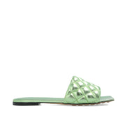 Sandale plate Bottega Veneta din piele de vițel bicoloră